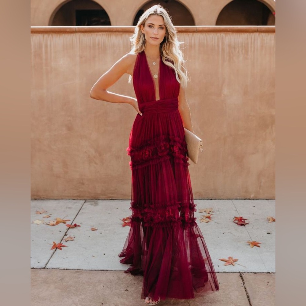 Luxxel Red Tulle Dress
